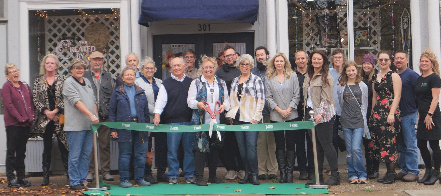 A ribbon-cutting ceremony was conducted recently for The Created By… Artisan Gallery at 301 E. College St.
